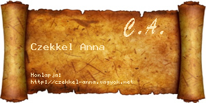 Czekkel Anna névjegykártya
